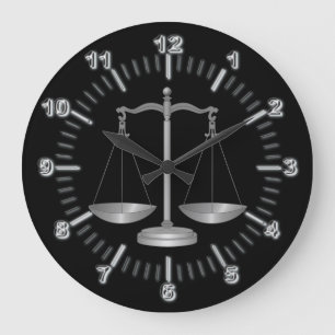 Grande Horloge Ronde Avocat de la loi