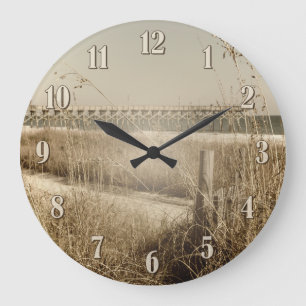 Grande Horloge Ronde Avoine de mer sur les dunes chez Myrtle Beach