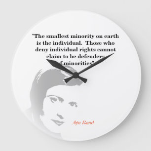 Grande Horloge Ronde Ayn Rand Citation Sur La Minorité La Plus Petite