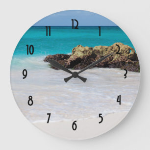 Grande Horloge Ronde Azure Ocean Sandy Beach Photo
