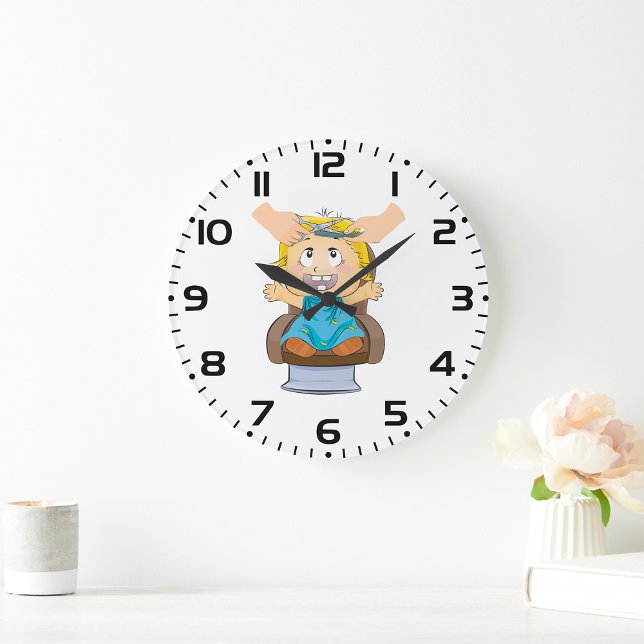 Grande Horloge Ronde Baby Obtenir Coupe de cheveux amusant Enfants Barb (Créateur téléchargé)