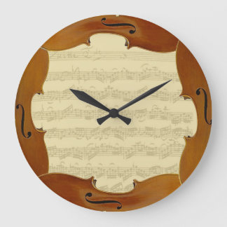 Grande Horloge Ronde Bach Cello Suite Manuscript in Cello Frame