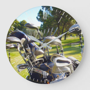 Grande Horloge Ronde Bag Full of Golf Club, Wall Clock