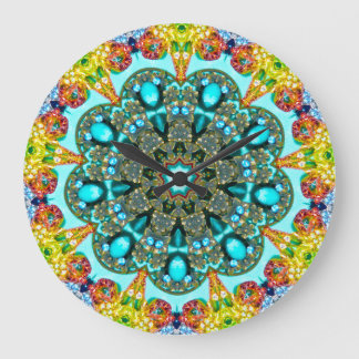 Grande Horloge Ronde Bague cristal Fractale