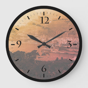 Grande Horloge Ronde Bague de montre vintage Monaco vue sur la côte de 
