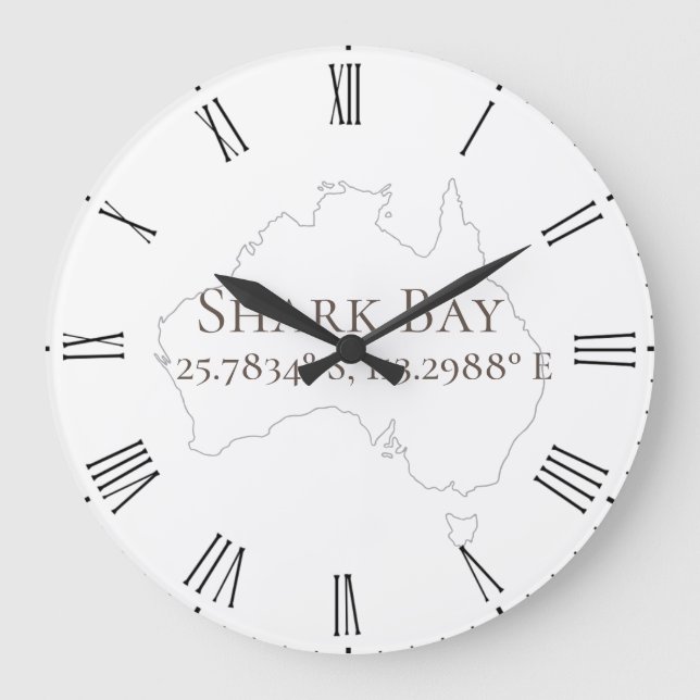 Grande Horloge Ronde Baie des requins Latitude et Longitude (Recto)
