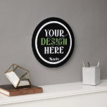 Grande Horloge Ronde baiser personnalisé, unique, élégant et minimalist<br><div class="desc">Ce design est accessible à tous. N'hésitez pas à customiser le logo,  les images,  le texte et les couleurs selon vos préférences. Merci beaucoup.</div>