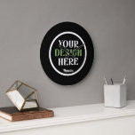 Grande Horloge Ronde baiser personnalisé, unique, élégant et minimalist<br><div class="desc">Ce design est accessible à tous. N'hésitez pas à customiser le logo,  les images,  le texte et les couleurs selon vos préférences. Merci beaucoup.</div>