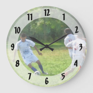 Grande Horloge Ronde Bal de football en jeu