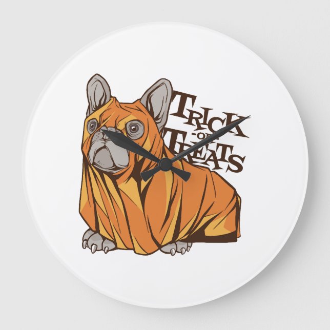 Grande Horloge Ronde Balais Halloween (Recto)