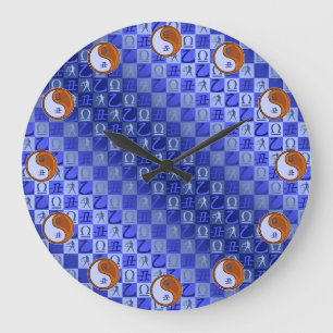 Grande Horloge Ronde Balance & Bœuf de Bois