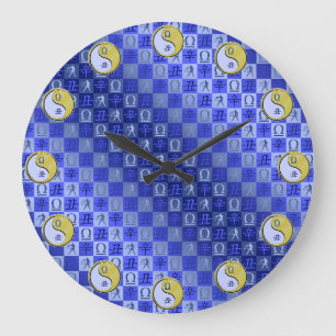 Grande Horloge Ronde Balance & Bœuf de Métal
