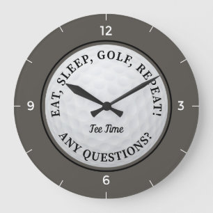 Grande Horloge Ronde Balle de golf personnalisée Citation de golfeur sp