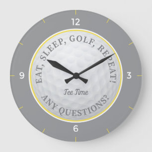 Grande Horloge Ronde Balle de golf personnalisée Sports Golfeur Citatio