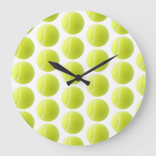Grande Horloge Ronde Balle de tennis jaune