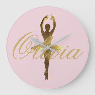Grande Horloge Ronde Ballerina Danse Élégante Pirouette Ballet Danseuse
