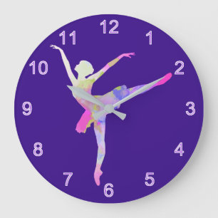 Grande Horloge Ronde Ballerine violette