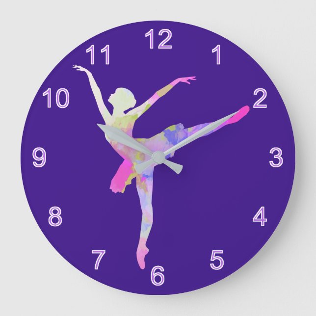 Grande Horloge Ronde Ballerine violette (Recto)