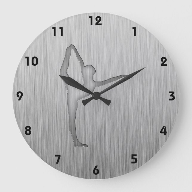 Grande Horloge Ronde Ballet de metal-look brushed (Recto)