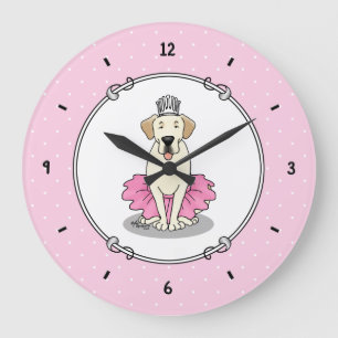 Grande Horloge Ronde Ballet Princess Yellow Lab Labrador Retriever Chie