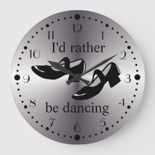 Grande Horloge Ronde Ballroom Dancing Chaussures Id Plutôt Danser Danse
