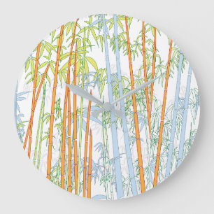 Grande Horloge Ronde Bambou 3