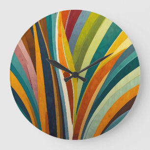 Grande Horloge Ronde Bandes dansantes en couleur