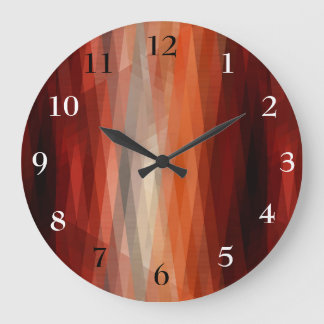 Grande Horloge Ronde Bandes orange