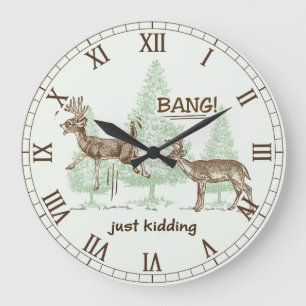 Grande Horloge Ronde Bang ! C'Est Juste Du Raisonnement ! Chasse Humour