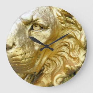 Grande Horloge Ronde Bangkok Hotel Lion à Golden Paint.