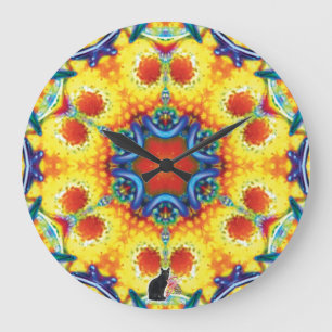 Grande Horloge Ronde BannaPuddin Kaleidoscope