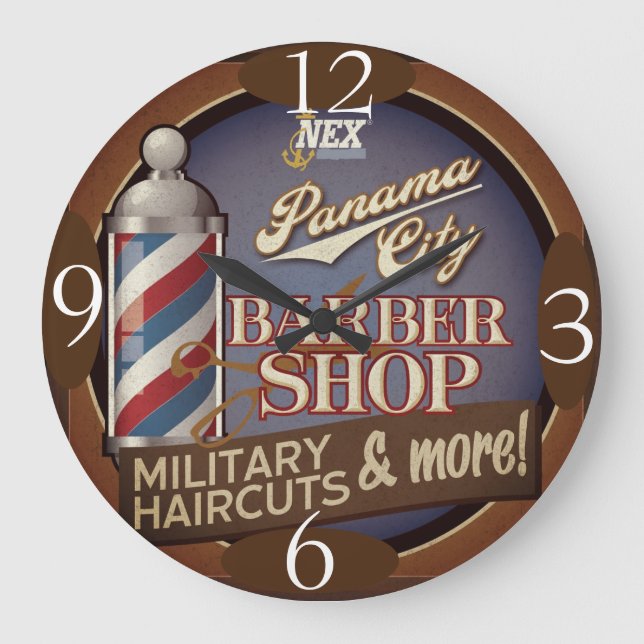 Grande Horloge Ronde Barber Shop Time on a (Recto)