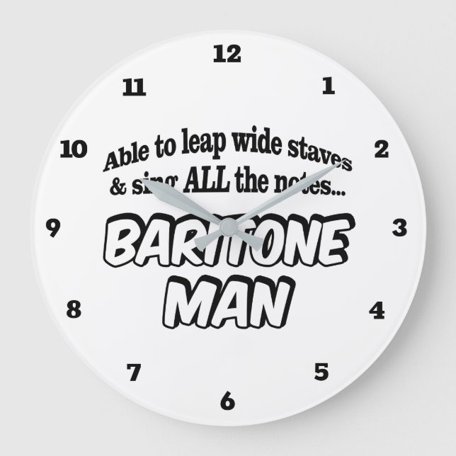 Grande Horloge Ronde Baritone Man - Music Superhero (Recto)
