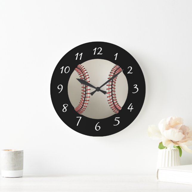 Grande Horloge Ronde Baseball Animé (Maison)