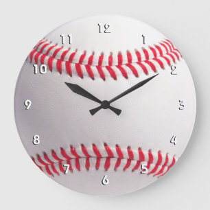 Grande Horloge Ronde Baseball ball wall clock with numbers