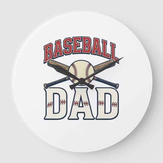 Grande Horloge Ronde Baseball Dad Vintage Engraving Shirt Design_1 (Recto)