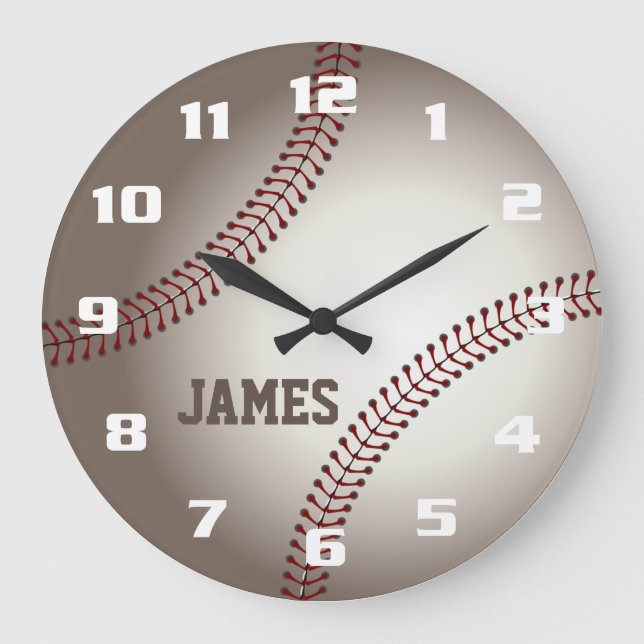 Grande Horloge Ronde Baseball Monogramme (Recto)