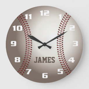 Grande Horloge Ronde Baseball Monogramme