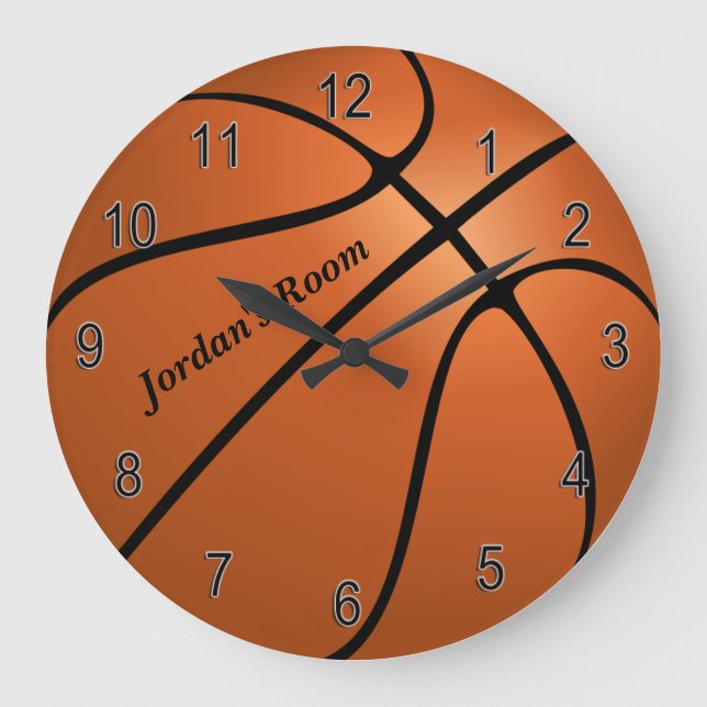 Grande Horloge Ronde Basket-ball de Children (Recto)