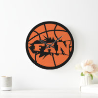 Basket joueur ventilateur orange balle