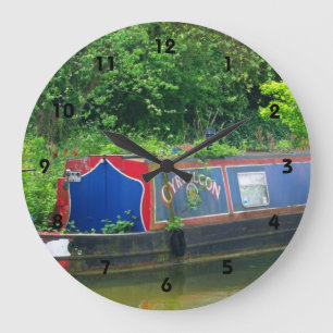 Grande Horloge Ronde Bateau du canal anglais traditionnel