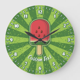 Grande Horloge Ronde Bâtonnet de glace à la pastèque