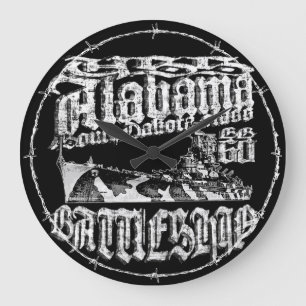 Grande Horloge Ronde Battleship Alabama Acrylic Wall Clock