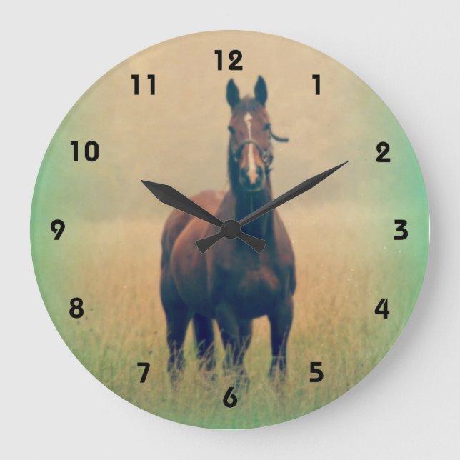 Grande Horloge Ronde Bay Horse Standing (Recto)