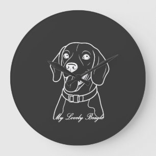 Grande Horloge Ronde Beagle adorable