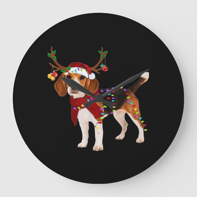 Grande Horloge Ronde beagle dog christmas Classic T-Shirt (Recto)