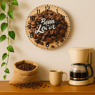 Grande Horloge Ronde Bean Lover Coffee Beans