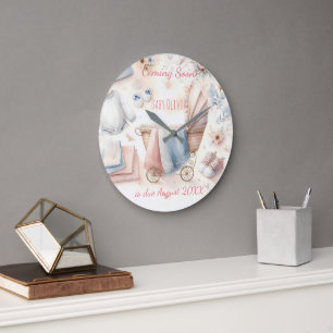 Grande Horloge Ronde Beau à venir bientôt faire-part