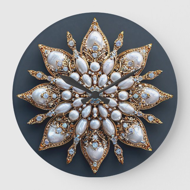 Grande Horloge Ronde Beau Broche (Recto)