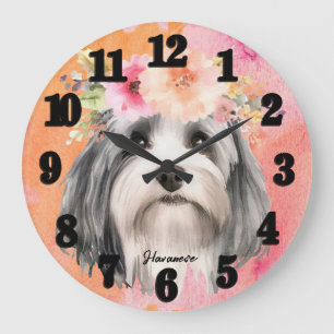 Grande Horloge Ronde Beau Chien Havanais